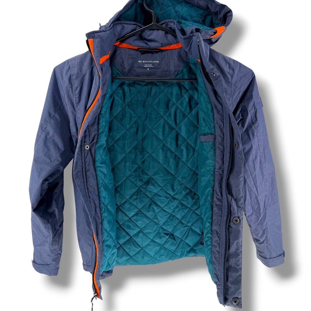 Be Boundless 3in1 Jacket Small Chambray Blue Hooded Removable Liner Outdoorsy